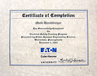 Eaton Certificate